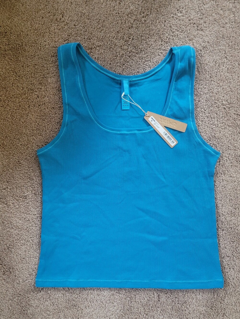 SKIMS Mykonos Cotton Rib Tank NWT